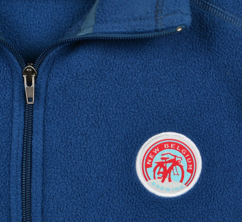 Patagonia Synchilla Men's 2XL New Belgium Beer Blue Fuzzy Fleece Full Zip Vest