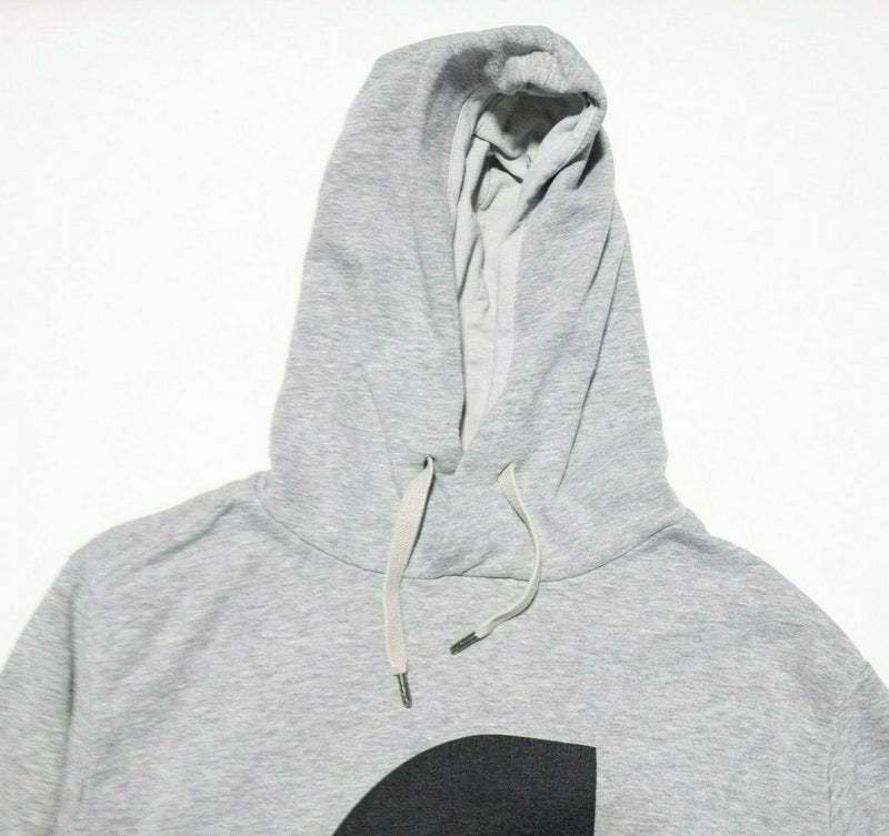 The North Face Logo Hoodie Heather Gray Pullover Sweatshirt Men's Medium