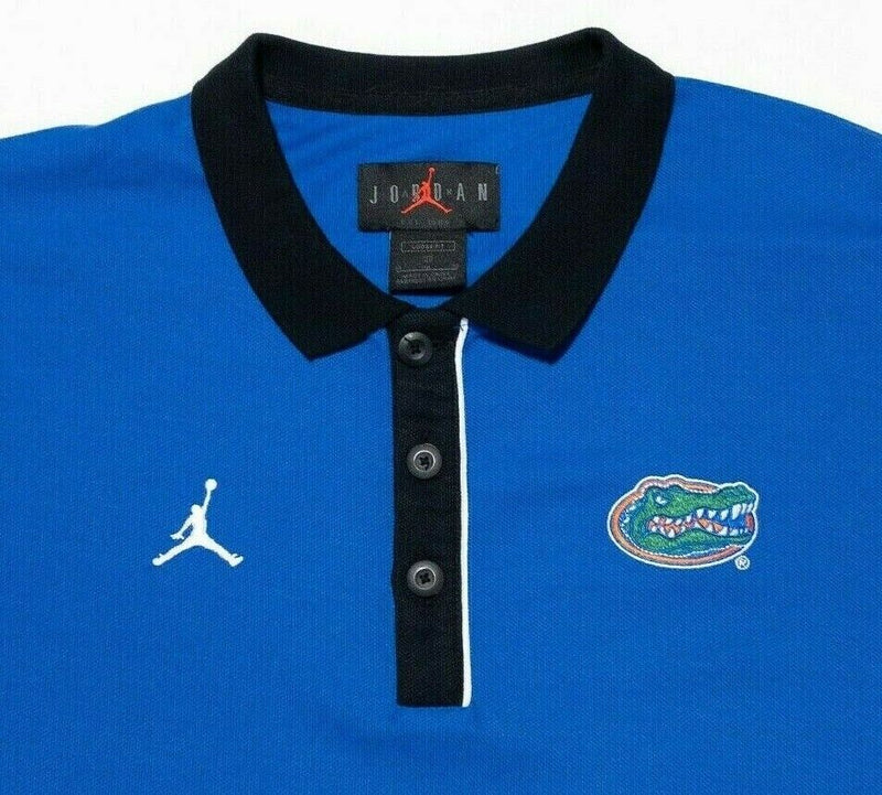 Florida Gators Jordan Polo Shirt Medium Men's Blue Short Sleeve Embroidered