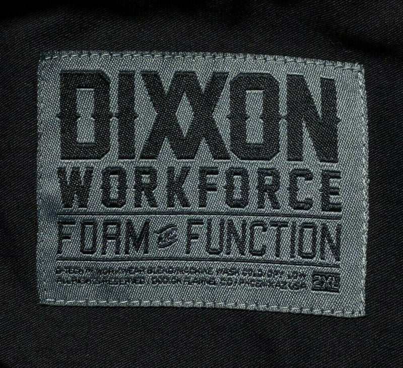 Dixxon Workforce Form & Function Button-Front Shirt D-Tech Solid Black Men's 2XL