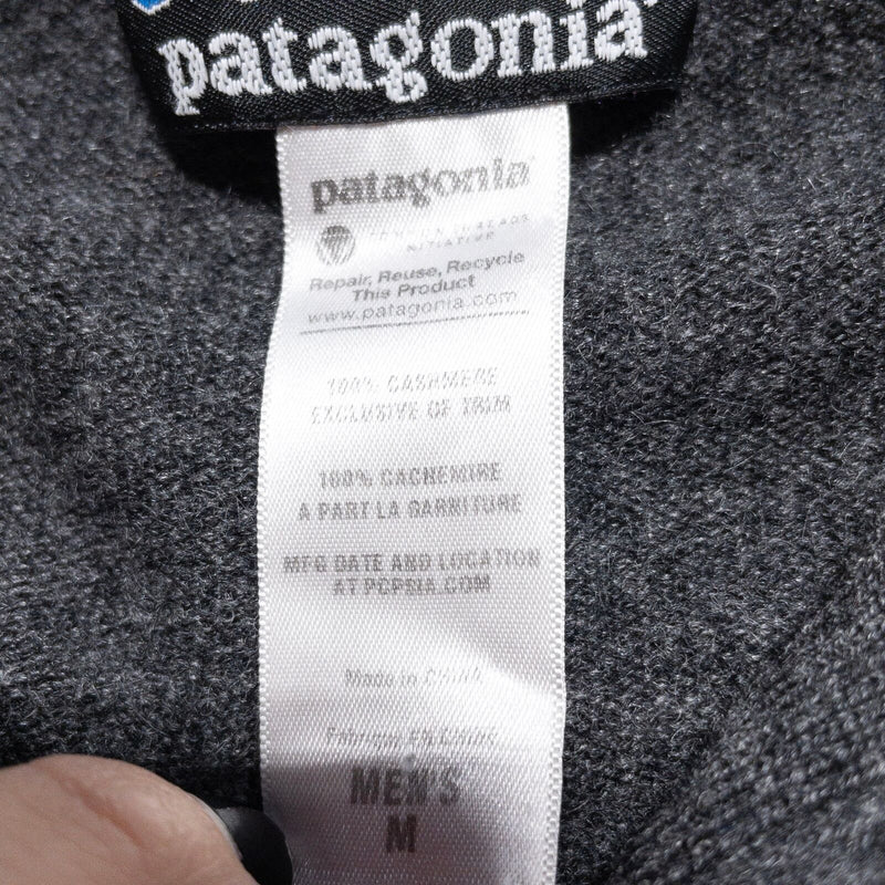 Patagonia Cashmere Sweater Men's Medium 1/4 Zip Gray Pullover Knit 50926