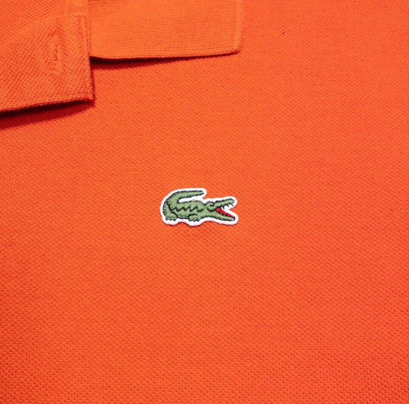 Lacoste 9L Polo Shirt Mens Big & Tall 4XLT Orange Short Sleeve Crocodile Logo
