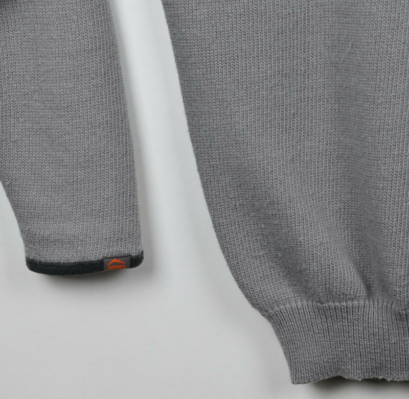 Cabela’s XPG Men's Large Merino Wool Blend Primaloft Gray 1/4 Zip Sweater