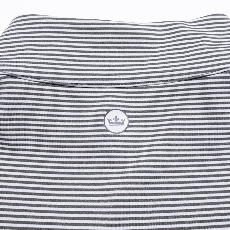 Peter Millar Reversible 1/4 Zip Men's Fits M/L Golf Striped Wicking Stretch