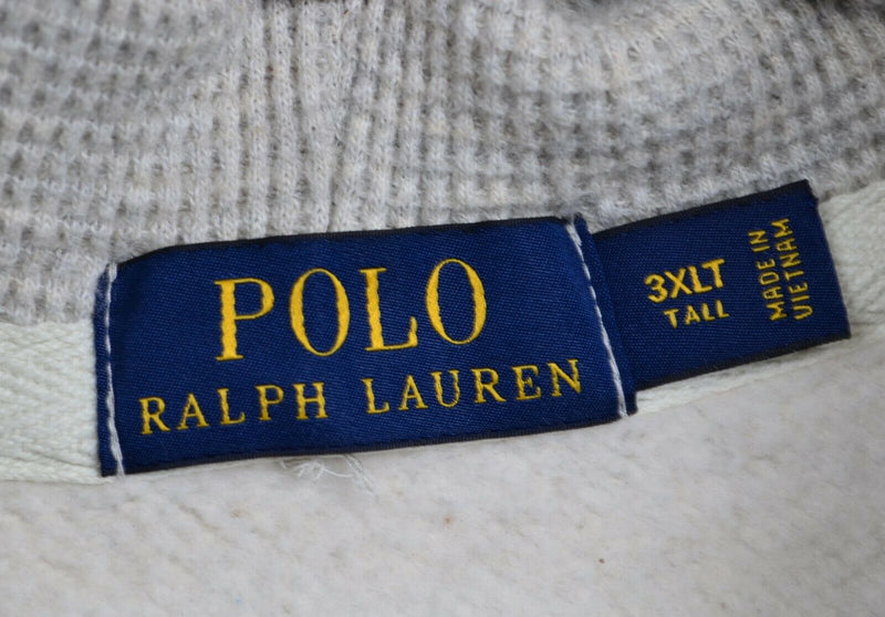 Polo Ralph Lauren Men's 3XLT Tall Full Zip Heather Gray Hooded Sweatshirt