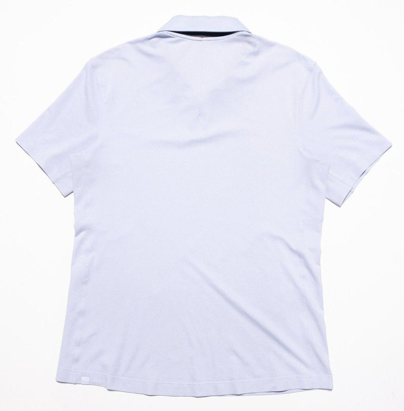 Lululemon Polo Shirt Men's Fits Large Light Blue Athleisure Wicking Short Sleeve