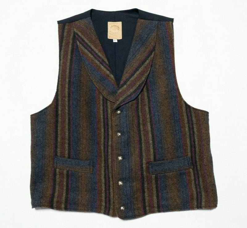 WAH Maker Arizona True West Outfitters Wool Vest Waistcoat Western Men's Large