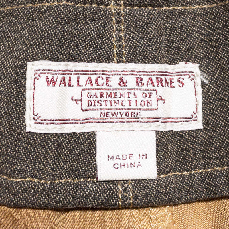 Wallace & Barnes Linen Blend Shorts Men's 32 Fishtail Khaki Tan Button-Fly