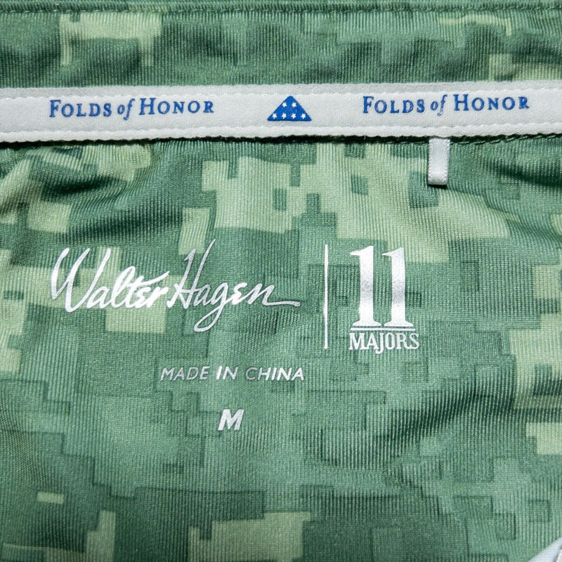 Folds of Honor Golf Polo Medium Men's Walter Hagen Green Camouflage Wicking
