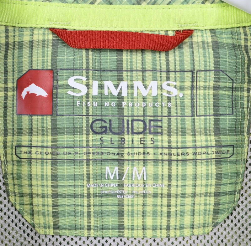 Simms Guide Series Women's Medium Pearl Snap Green Plaid Vented Fishing Shirt