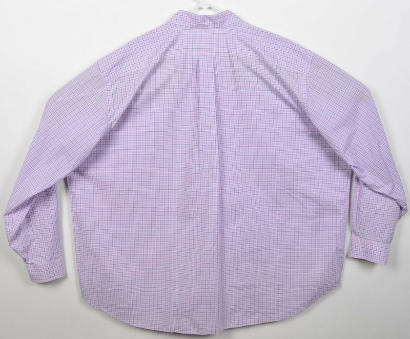 Polo Ralph Lauren Men 3XB (3XL Big) Pink Plaid Cotton Stretch Button-Down Shirt