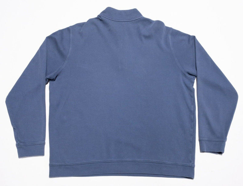 Johnnie-O Sweater Men's XL 1/4 Zip Sweatshirt Blue Surfer Logo Long Sleeve