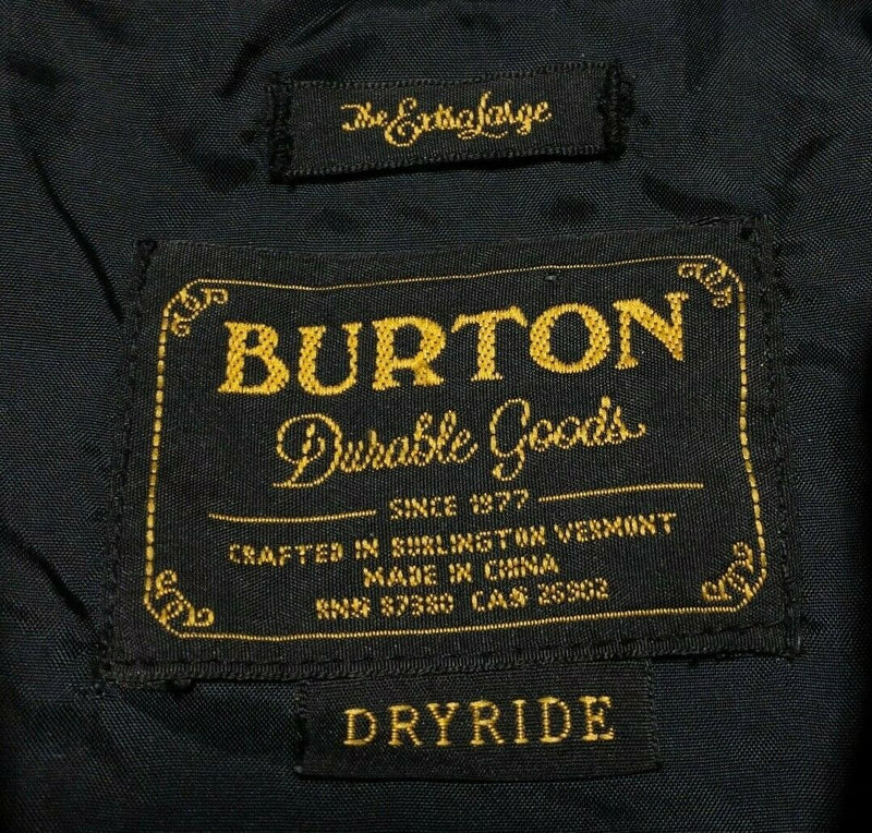 Burton DryRide Mallett Jacket Quilted Puffer Snowboarding Black Men's XL