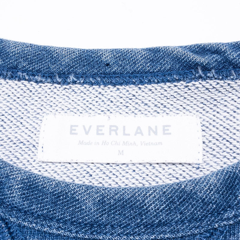Everlane Indigo Sweatshirt Men's Medium Blue Crewneck Long Sleeve Modern Faded