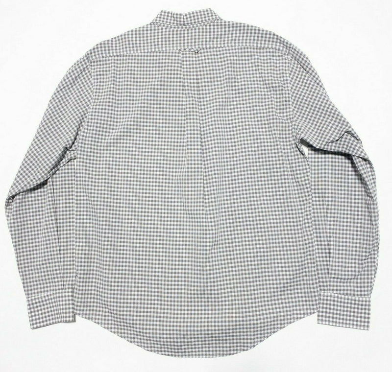 Ball and Buck The Hunters Shirt Elbow Patch Gray Check Made in USA Men's Large