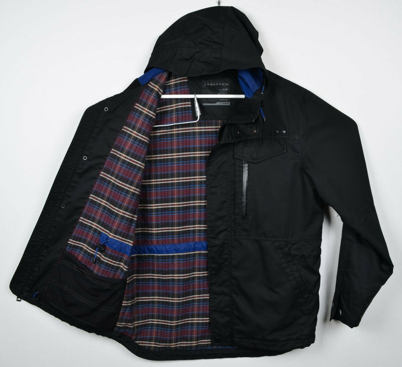 Oakley Men's Medium Spoiler Water Repellent Black Hooded Flannel-Lined Jacket