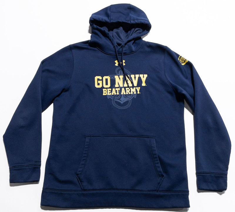 Go Navy Beat Army Hoodie Men's Large Under Armour Naval Academy Midshipmen