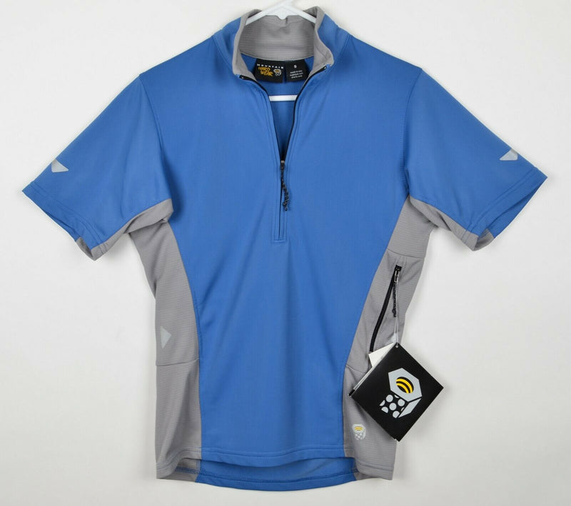 Mountain Hardwear Men's Small Blue 1/4 Zip Reflective Pullover Detonator Shirt