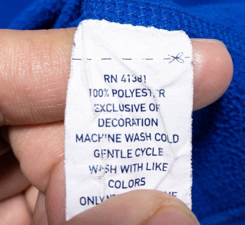 Polo Ralph Lauren Fleece Jacket Men's 2XL Performance Pullover 1/4 Zip Blue Logo
