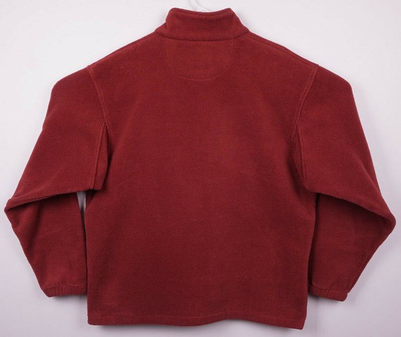 Duluth Trading Co Men's Large Solid Red 1/4 Zip Pullover Fleece Jacket