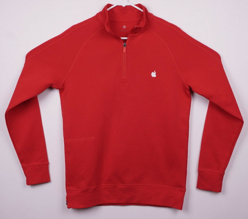 Apple Store Men's Sz Medium 1/4 Zip Red Logo Employee Computer Sweatshirt