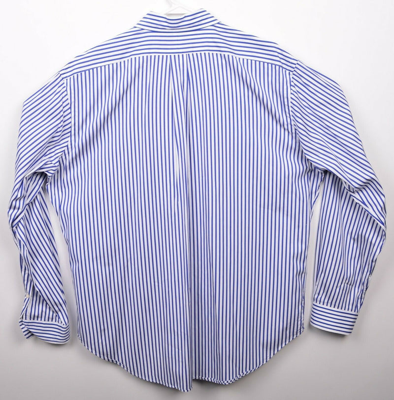 Polo Ralph Lauren Men's XL Classic Fit Blue White Striped Pony Button-Down Shirt