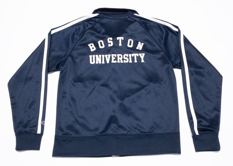 Boston University Track Jacket Adult Large Champion Full Zip College Navy Blue