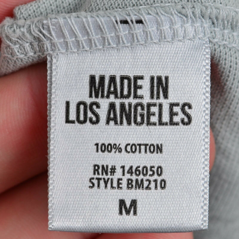 Buck Mason Men's Sz Medium Gray Distressed USA Made Breeze Pique Polo Shirt NWT