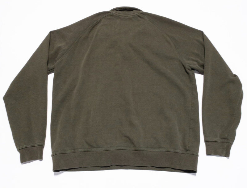 Carhartt Sweatshirt Men's XL Relaxed Fit 1/4 Zip Pullover Midweight Olive K503