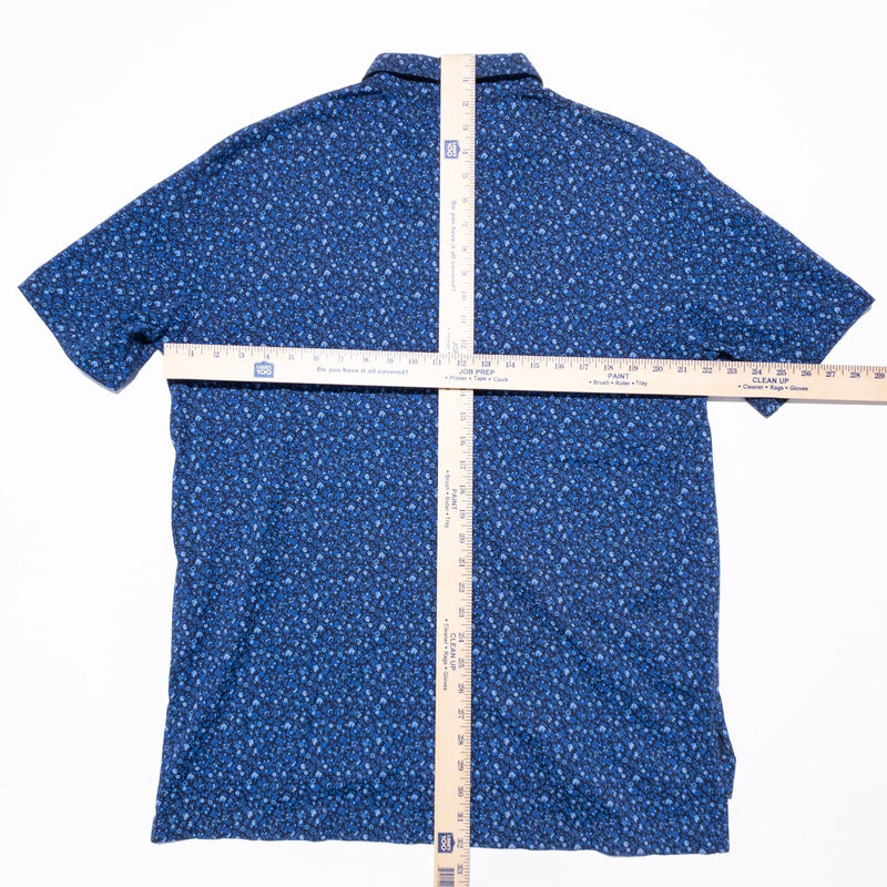 Polo Ralph Lauren Floral Polo Shirt Men's Large Navy Blue Short Sleeve Preppy