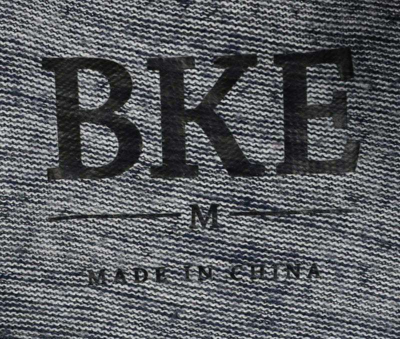 BKE Buckle Men's Medium Navy Blue Gray Lightweight Henley Hoodie Shirt