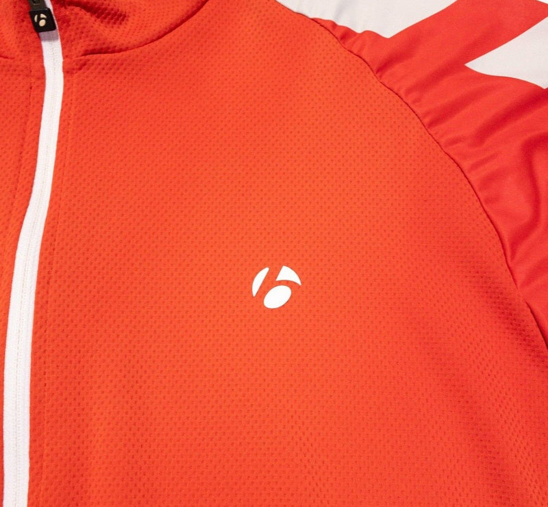 Bontrager Cycling Jersey XL Men's Full Zip Orange/Red Wicking Zip Pockets
