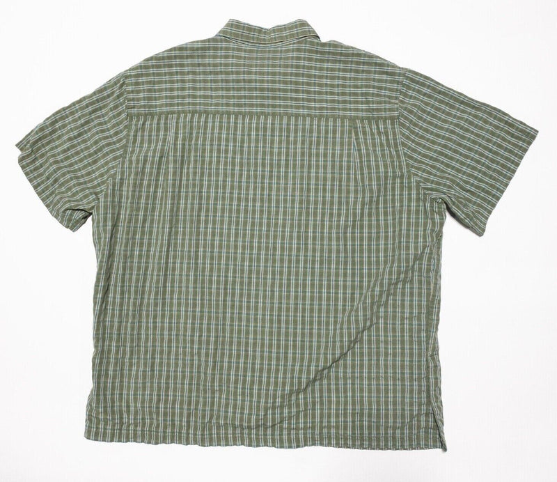 5.11 Tactical Shirt XXL Men's Green Plaid Short Sleeve Button-Front 2XL Rayon