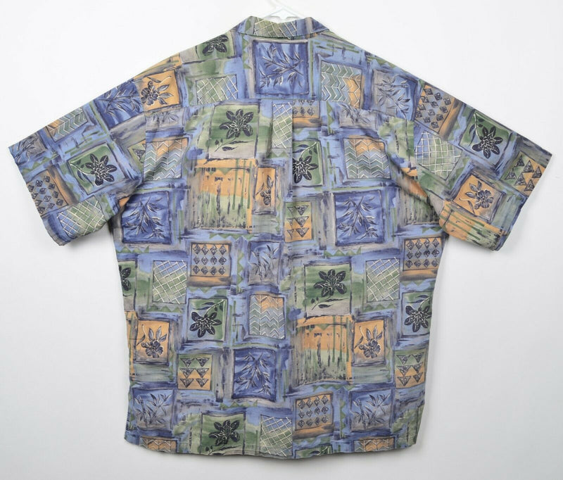 Tori Richard Men's Sz XL Floral Square Cotton Lawn Aloha Camp Hawaiian Shirt