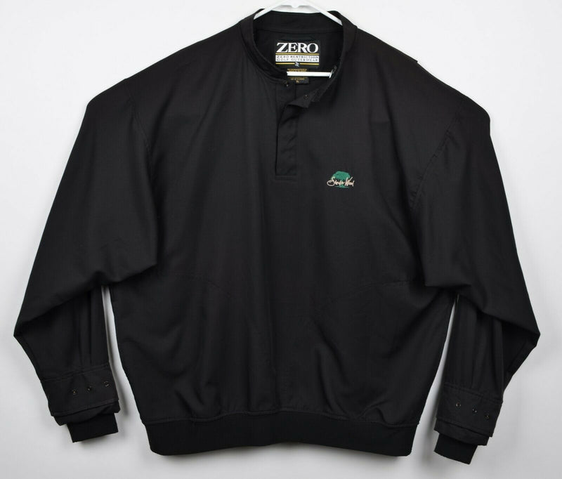 Zero Restriction Men's XL Microfiber Polyester Black Snap Pullover Golf Jacket