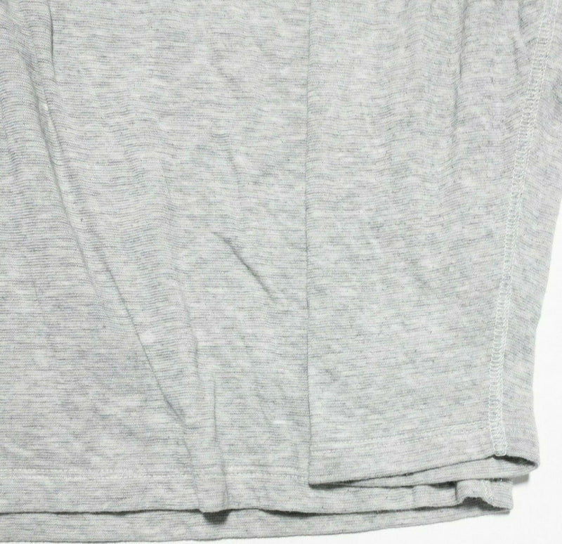 Billy Reid Men's XL Heather Gray Cotton Blend 1/4 Zip Pullover Sweater