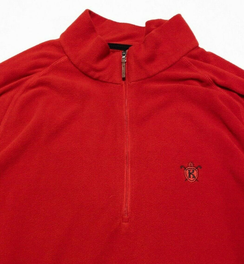 RLX Ralph Lauren 1/4 Zip Fleece Jacket Golf Solid Red Pullover Men's XL