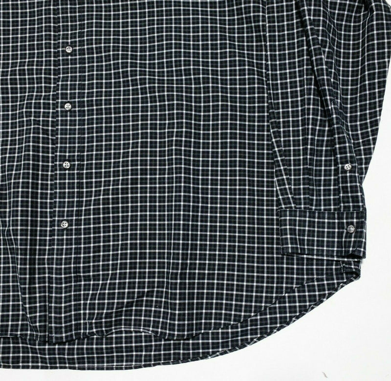 Polo Ralph Lauren 3XB Long Sleeve Men's Button-Down Shirt Black Plaid Pony Big