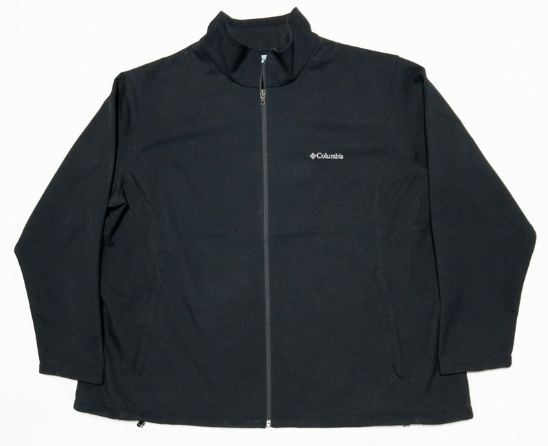 Columbia Women's Plus 3X Softshell Solid Black Full Zip Basic Jacket
