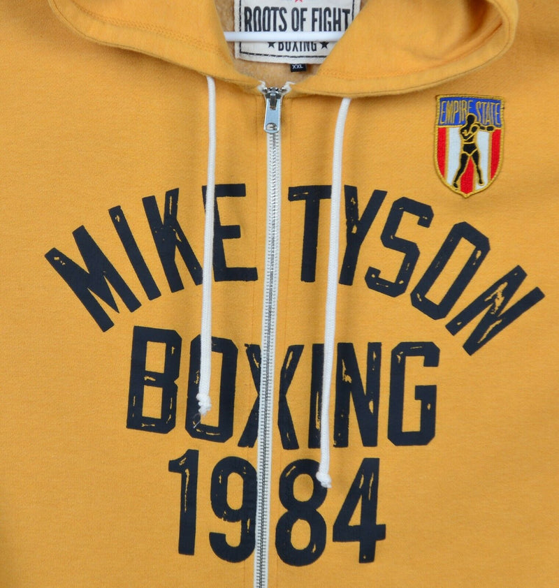 Roots of Fight Men's 2XL Mike Tyson Yellow '84 State Games ROF Hoodie Sweatshirt