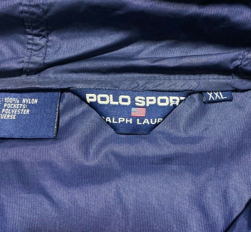 Polo Sport Ralph Lauren Jacket Men's 2XL Vintage 90s Hooded Windbreaker