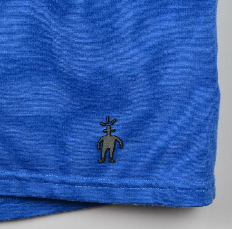 Smartwool Men's Medium/Large 100% Merino Wool Crewneck Blue Black T-Shirt