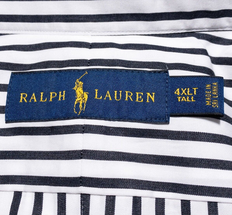 Polo Ralph Lauren Shirt 4XLT Tall Men's Long Sleeve Button-Down Black Striped