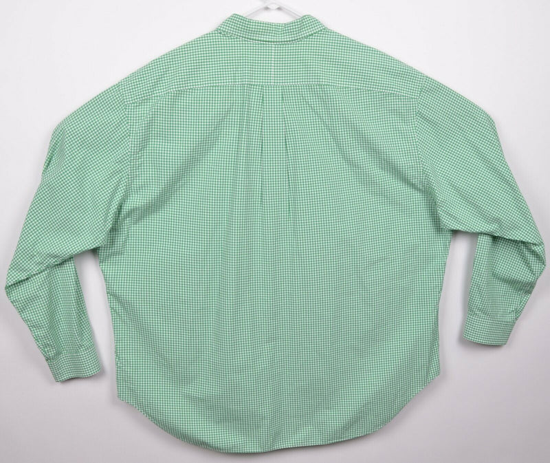 Ralph Lauren Men's 3XB Big Classic Fit Green Gingham Check Button-Down Shirt