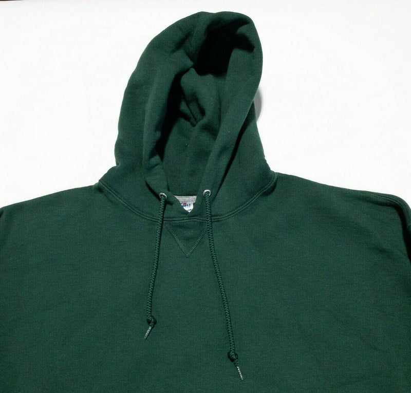 Russell Athletic Men's 3XL Pullover Hoodie Solid Green Blank Drawstring Pocket