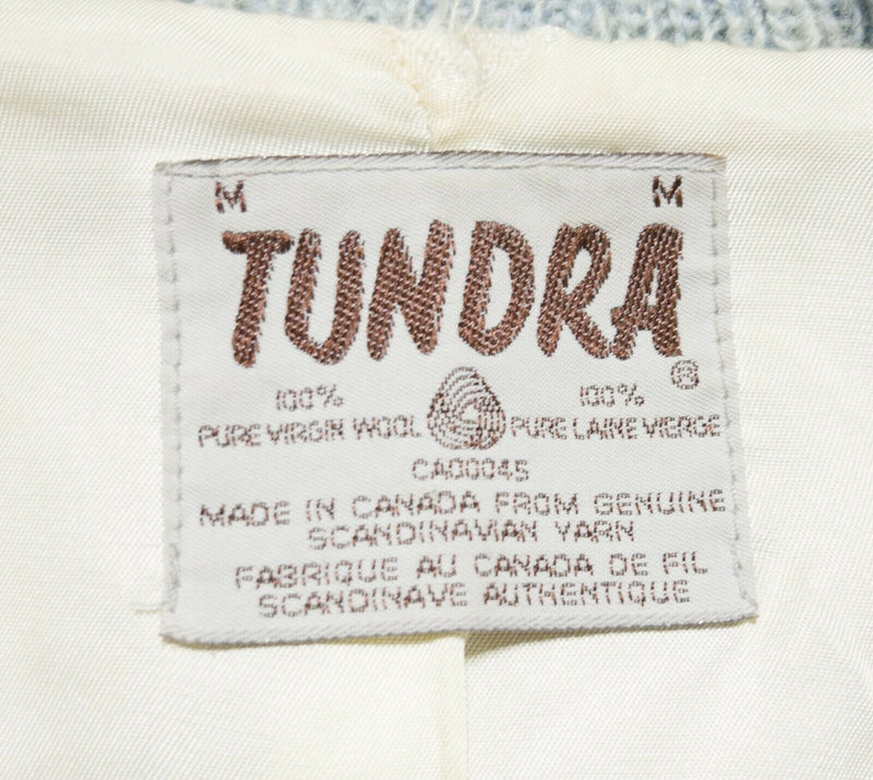 Tundra Canada Men's Medium Wool Lined Knit Full Zip Vintage Heavyweight Sweater