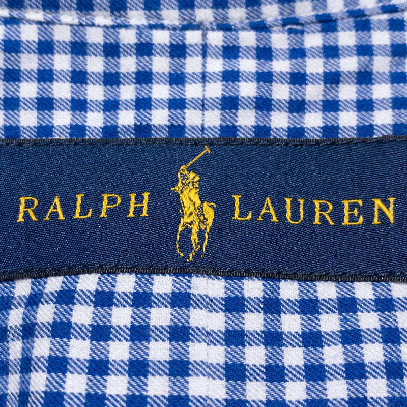 Polo Ralph Lauren Shirt Men's 4XLT Tall Long Sleeve Blue Check Button-Down