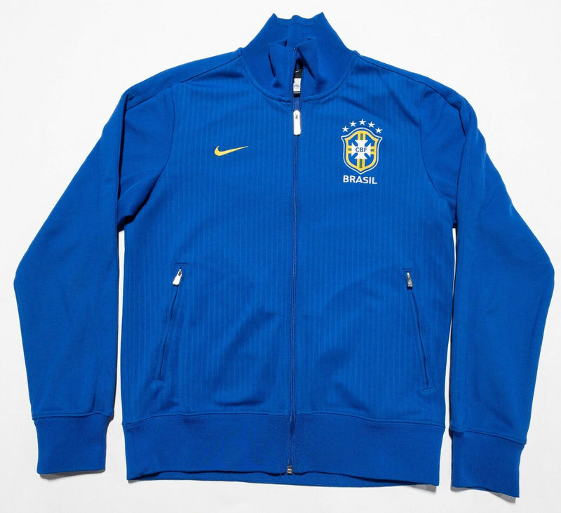 CBF Brazil Nike Men's Medium Blue Full Zip Football Soccer Brazil Track Jacket
