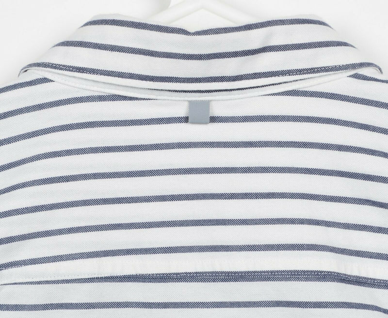 Lululemon Men's Large? White Striped Button-Down Stretch Athleisure Shirt