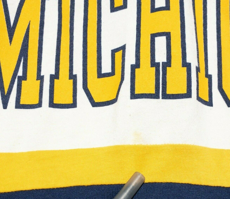 Michigan Wolverines Nutmeg Mills Vintage 90s Rugby Shirt Striped Men's XL